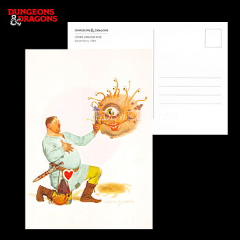 COVER - DRAGON #156 1990 - Postcard - Daniel Horne - D&D - 299