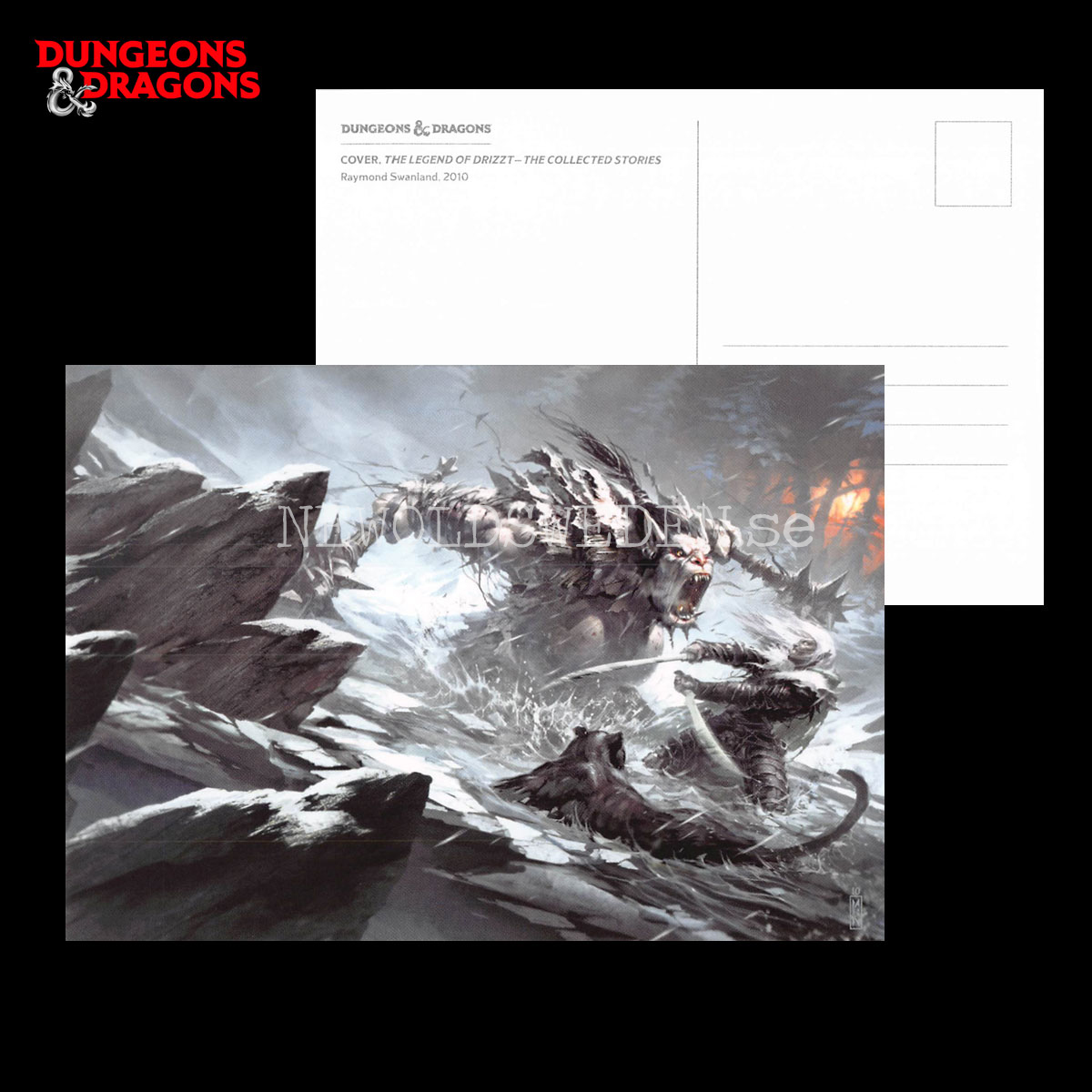 COVER - THE LEGEND OF DRIZZT - THE COLLEVTED STORIES 2010 - Postcard - Raymond Swanland - D&D - 299 - 2
