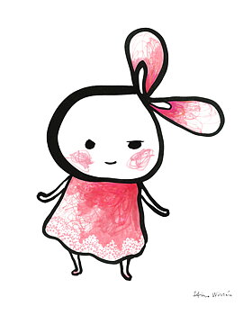 Brokiga poster - Little Pink, 40x50 cm