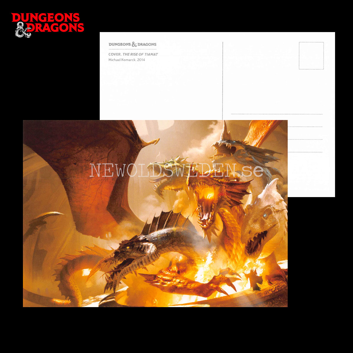 COVER - THE RISE OF TIAMAT 2014 - Postcard - Michael Komarck - D&D - 299 - 2