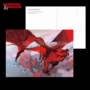 RED DRAGON OVER NEVERWINTER 2014 - Postcard - Tyler Jacobson - D&D - 299