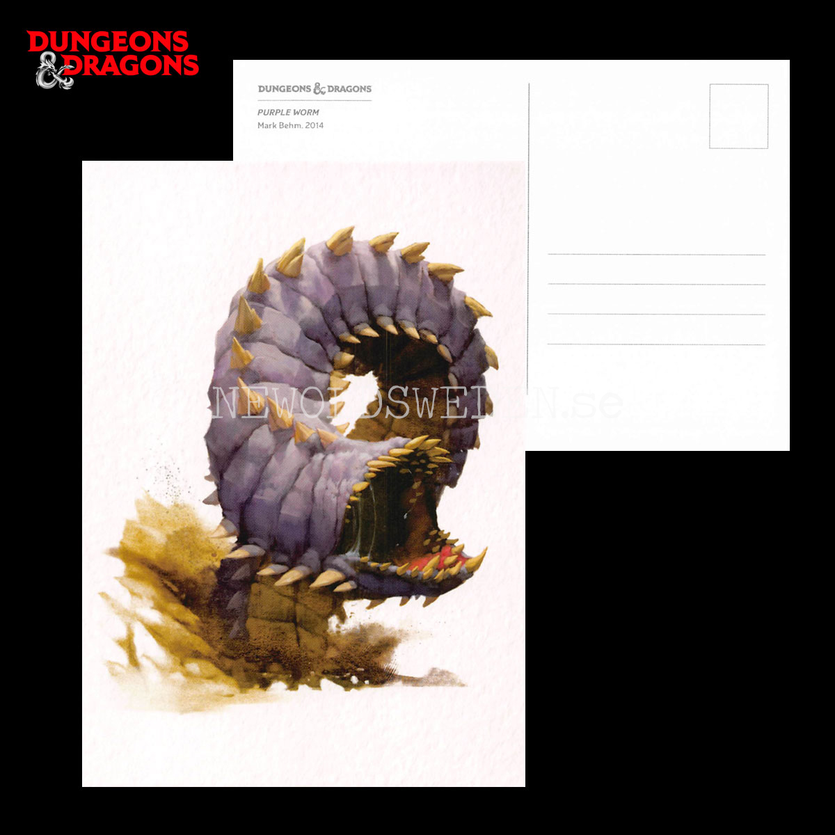 PURPLE WORM 2014 - Postcard - Mark Behm - D&D - 299 - 2