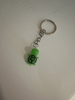 Nyckelring med grön sköldpadda