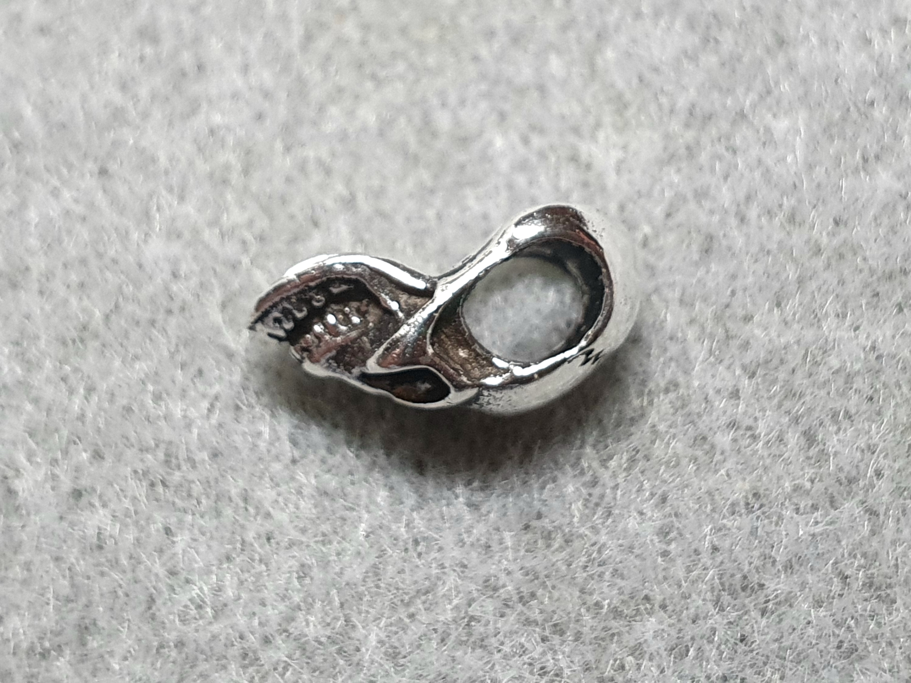 Döskalle hänge 15mm med genomgående hål , 925-silver - 4