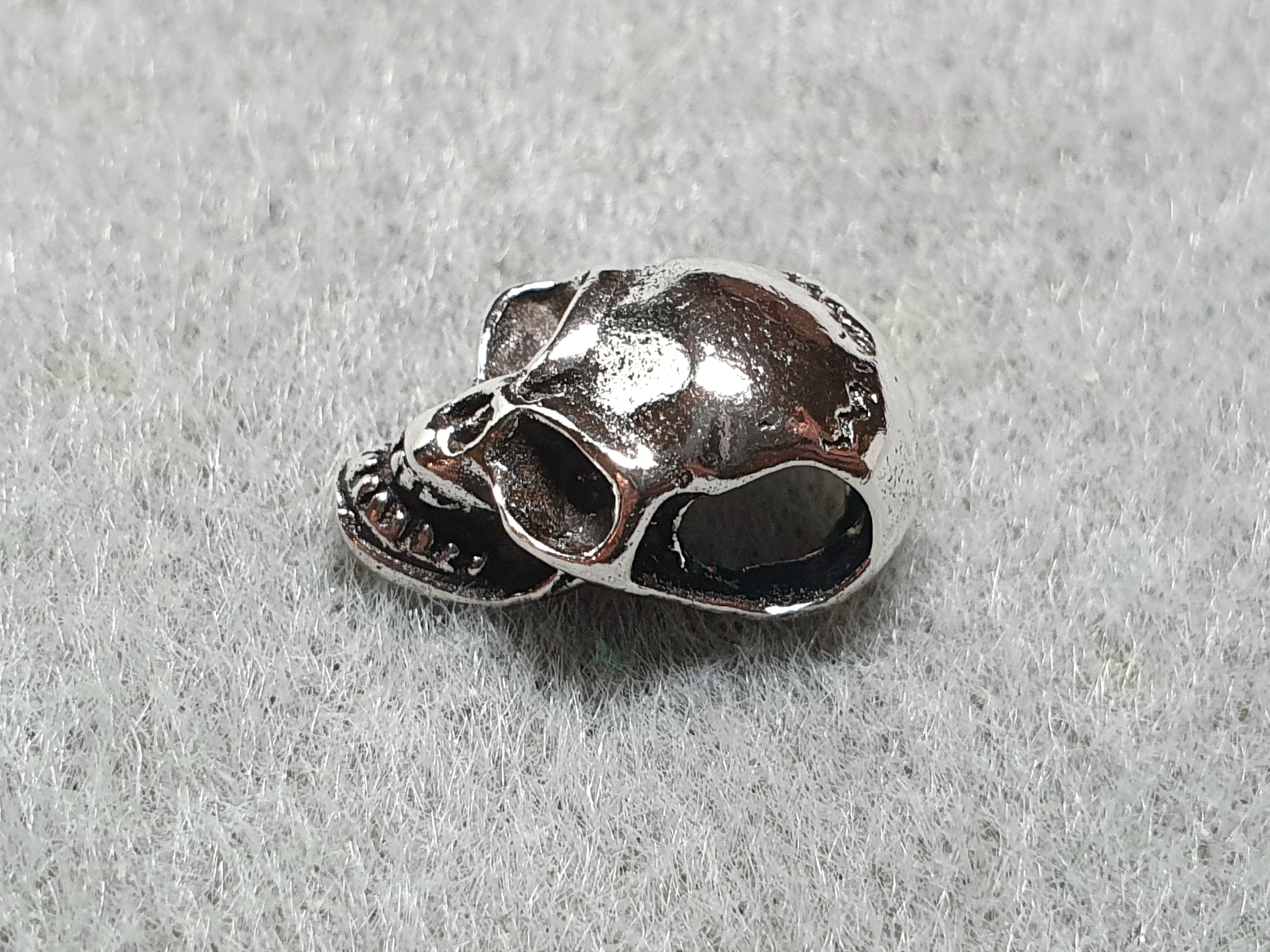 Döskalle hänge 15mm med genomgående hål , 925-silver - 5