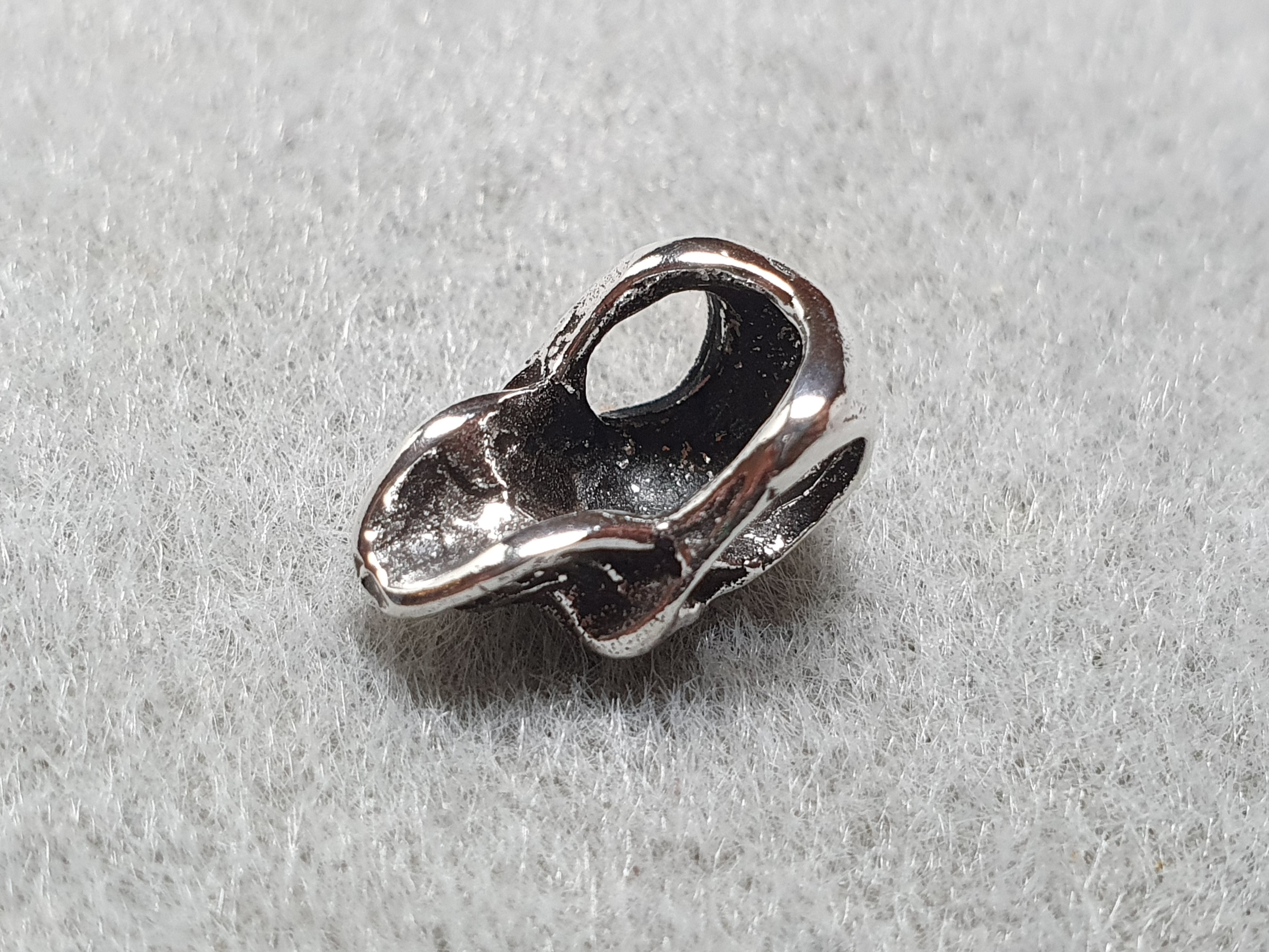 Döskalle hänge 15mm med genomgående hål , 925-silver - 3