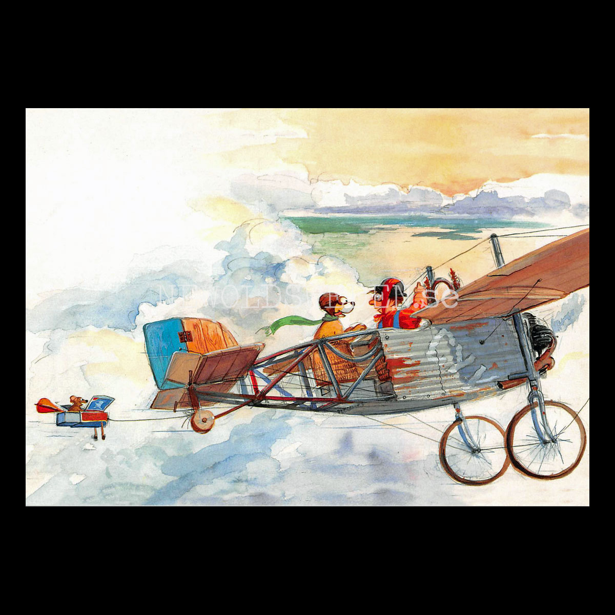 Mulle Meck bygger flygplan Vykort - Jens Ahlbom - 735