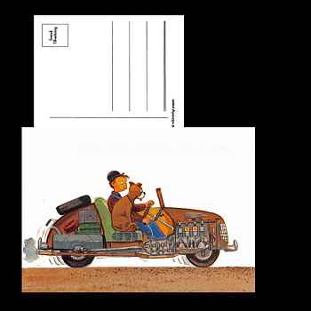 Mulle Meck bygger en bil Vykort - Jens Ahlbom - 735