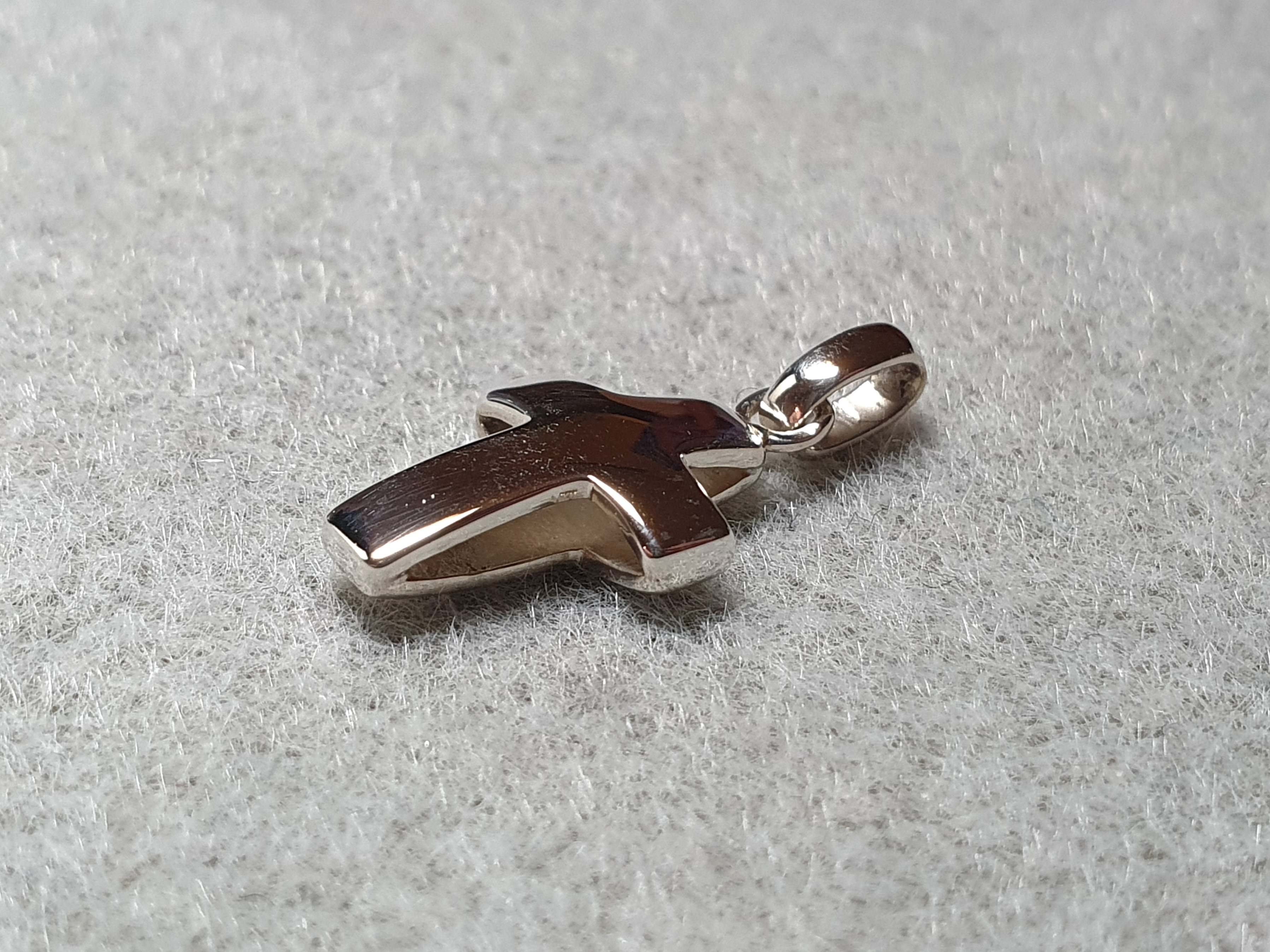 Silverkors ( öppen kudde ), ca. 11,5x16mm 925-silver ( 3mm ) - 2