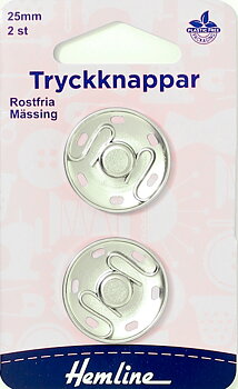 Tryckknappar 2 st 25 mm - att sy fast