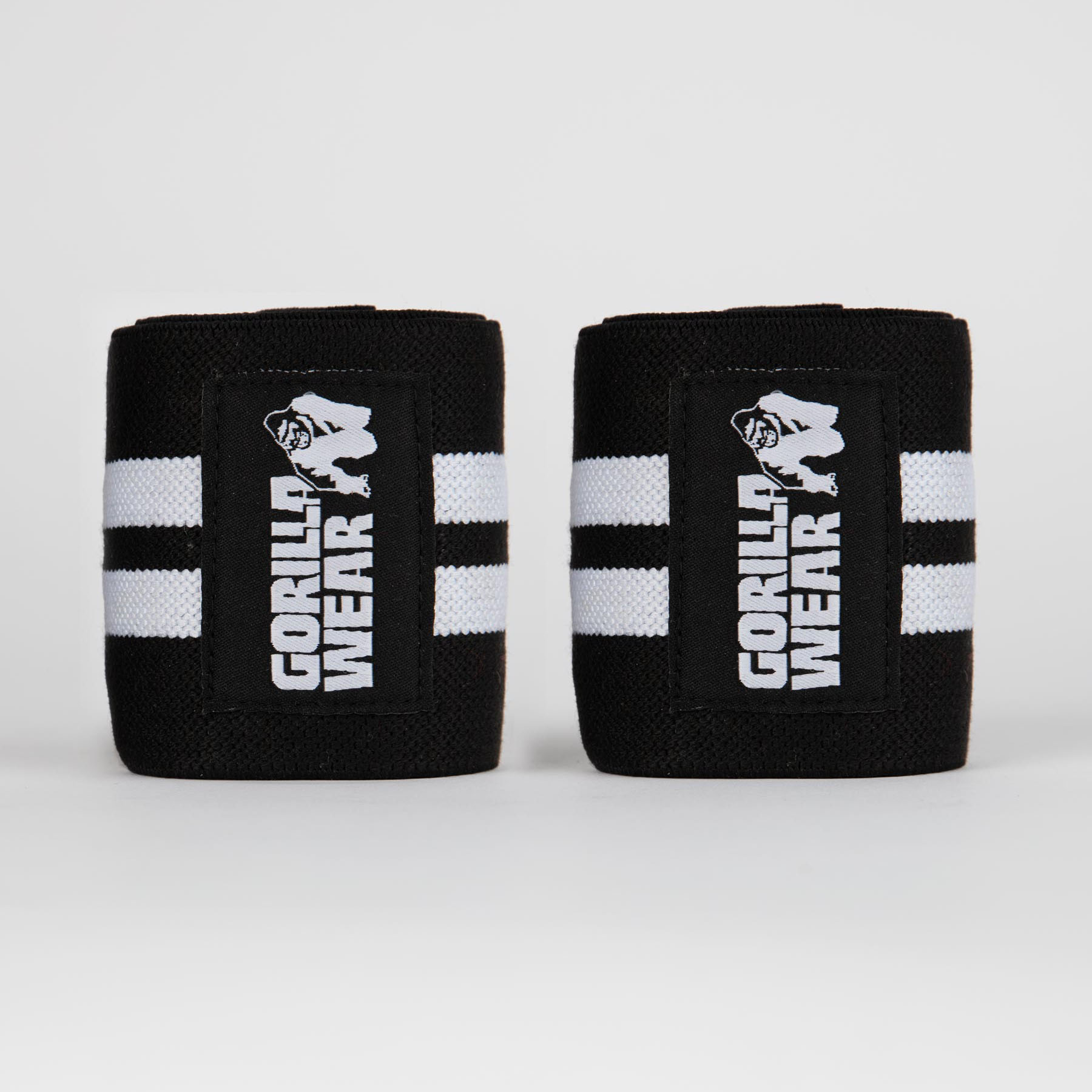 Gorilla Wear ankle wraps black and white pair