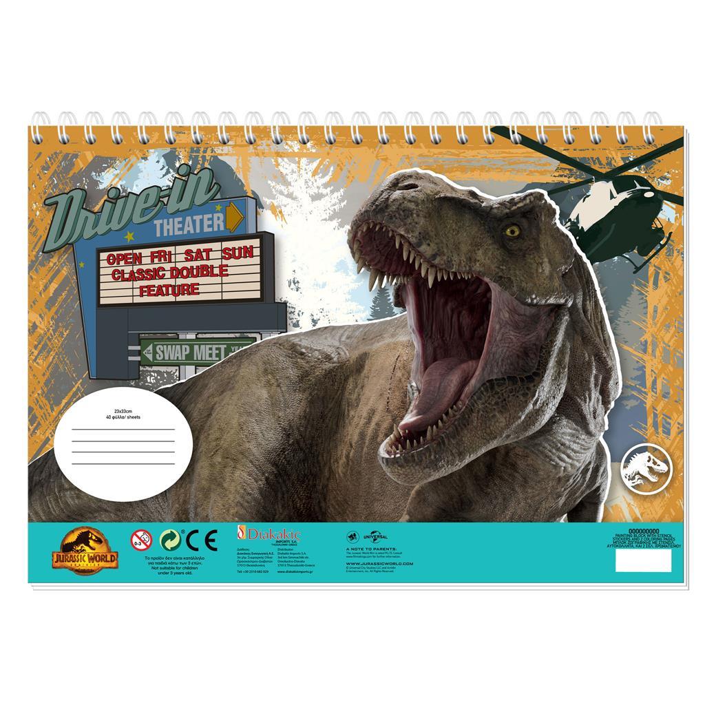 Dinosaurie Målarbok Med Klistermärken BF
