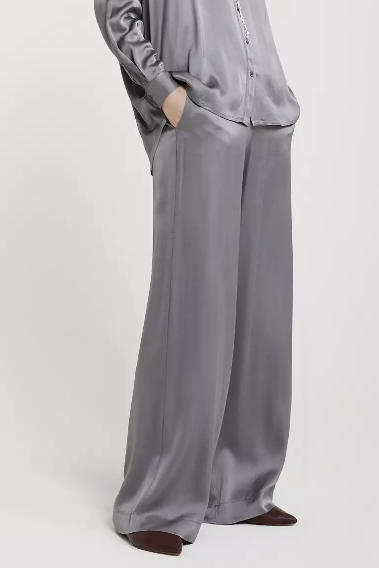 OttodÁme -  Pantalone In Viscosa Grey