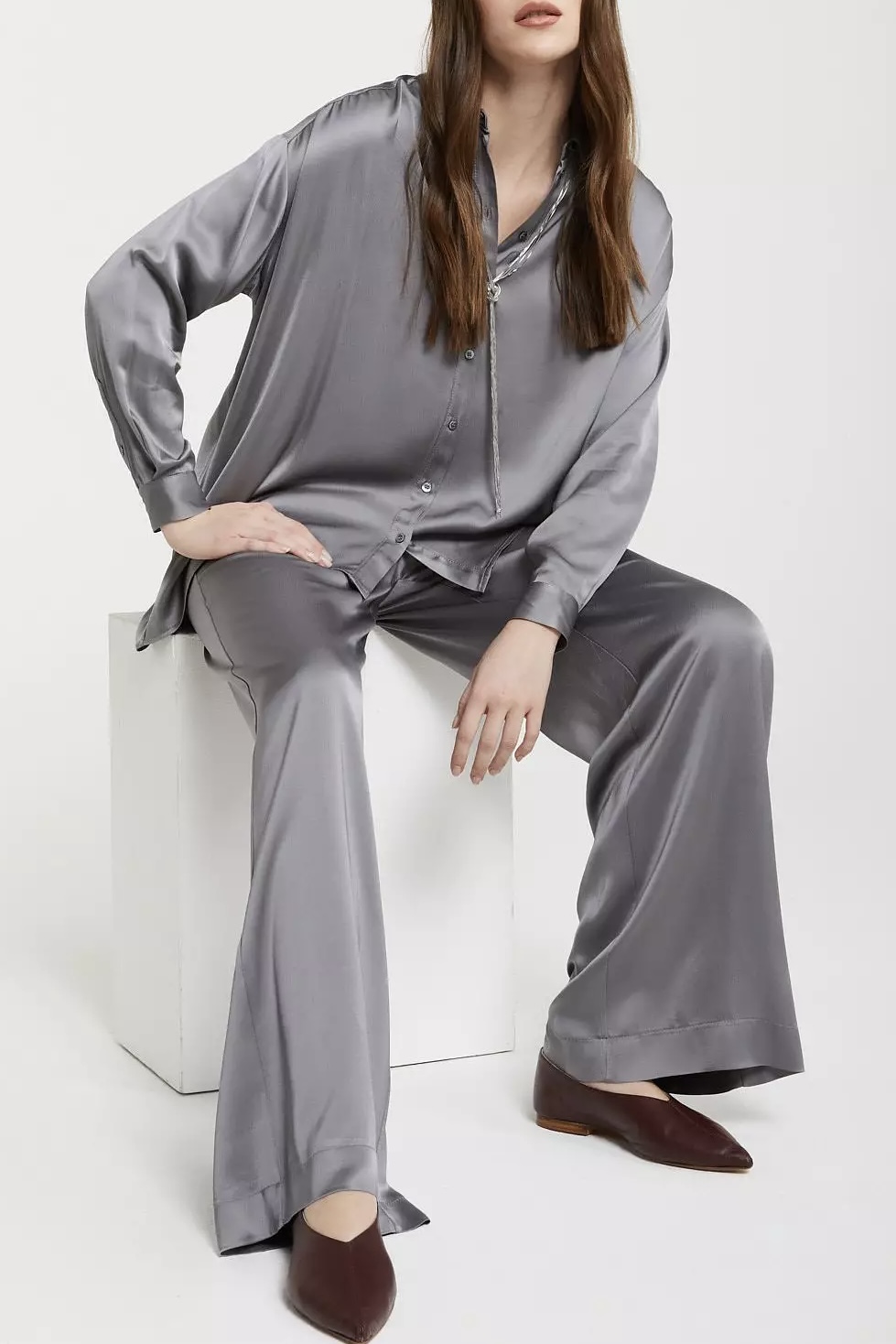 OttodÁme -  Pantalone In Viscosa Grey - 3