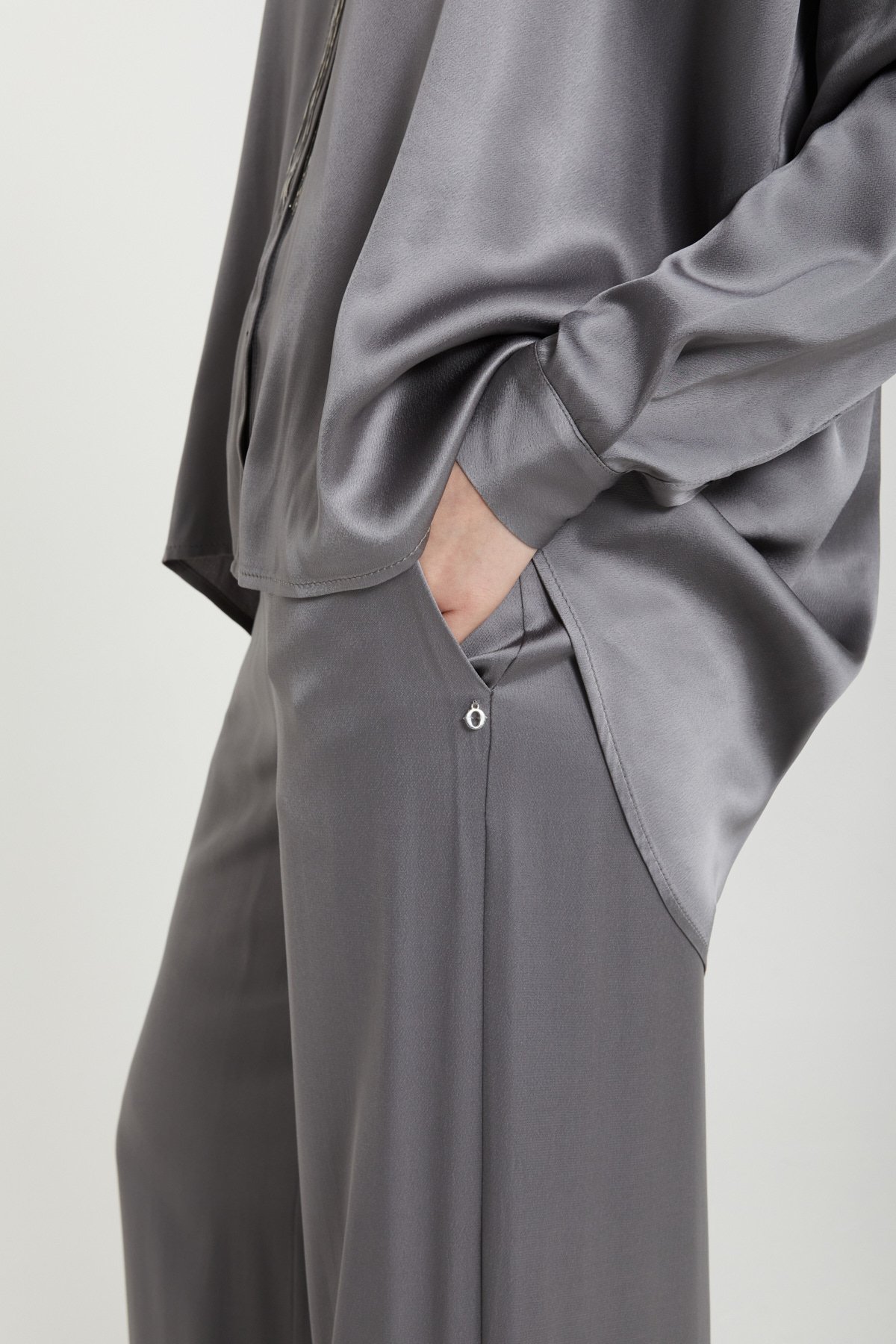 OttodÁme -  Pantalone In Viscosa Grey - 4
