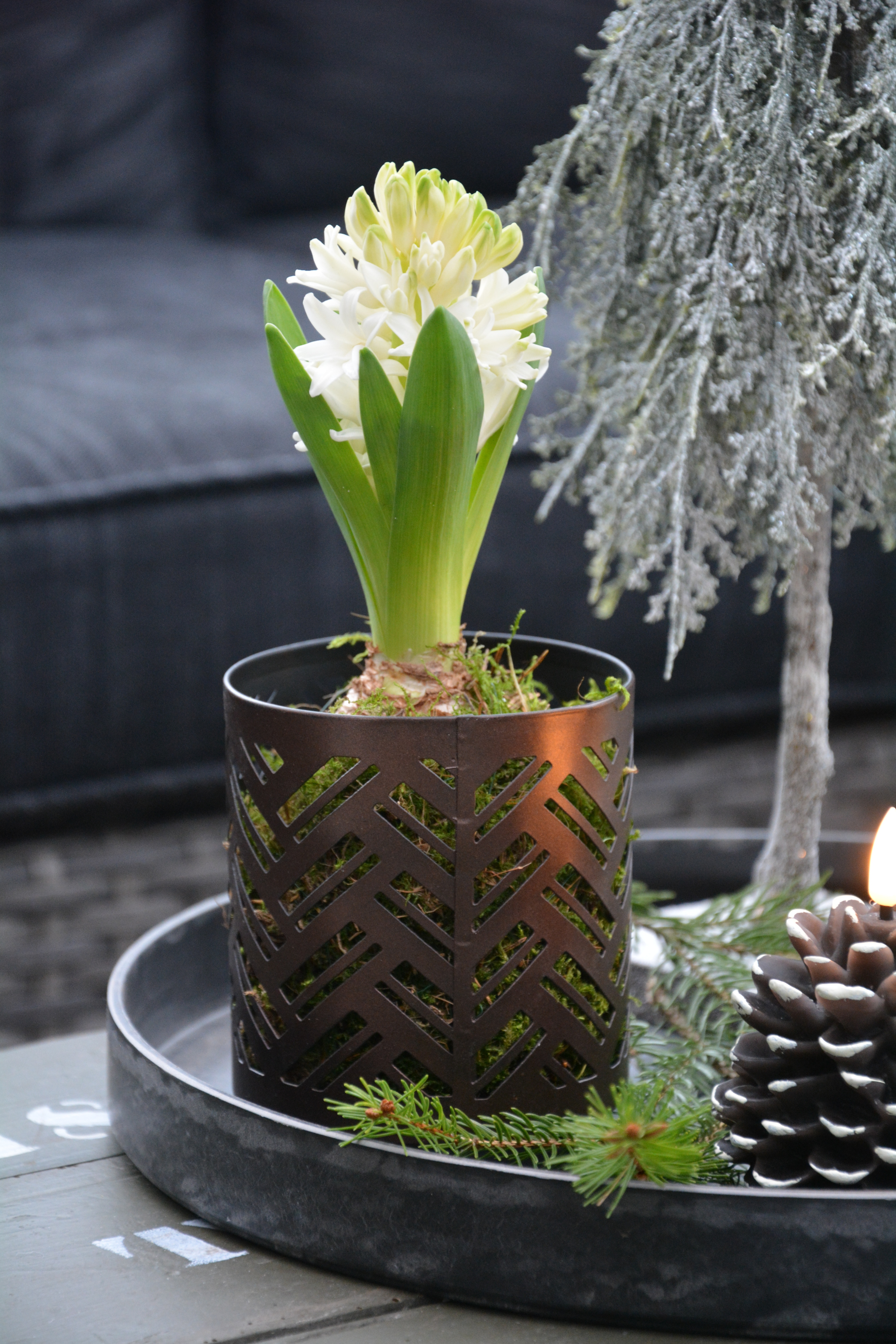 Ljuslykta Herringbone liten 12 cm. Majas Cottage - 3