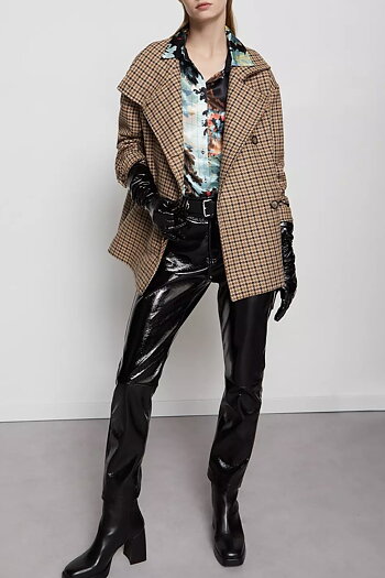 OttodÁme -  Giacca Midi Tartan Jacket