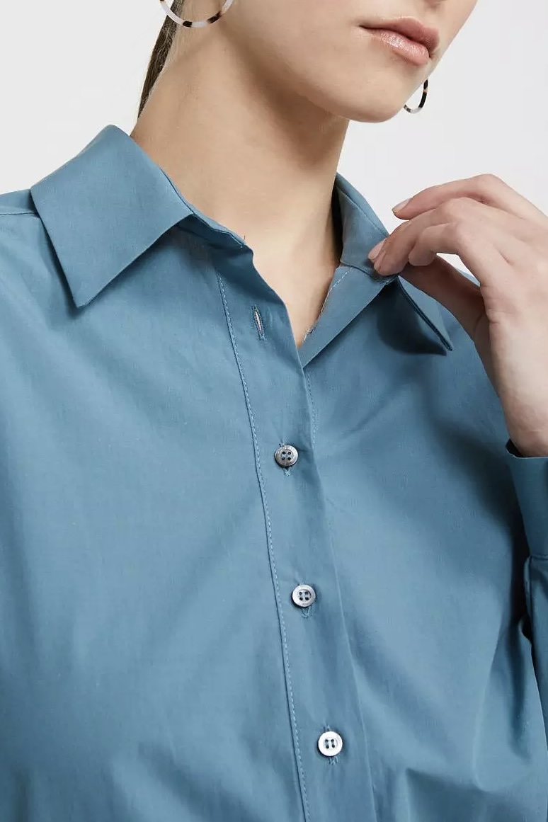 OttodÁme - Flared Popeline Shirt Marea - 5