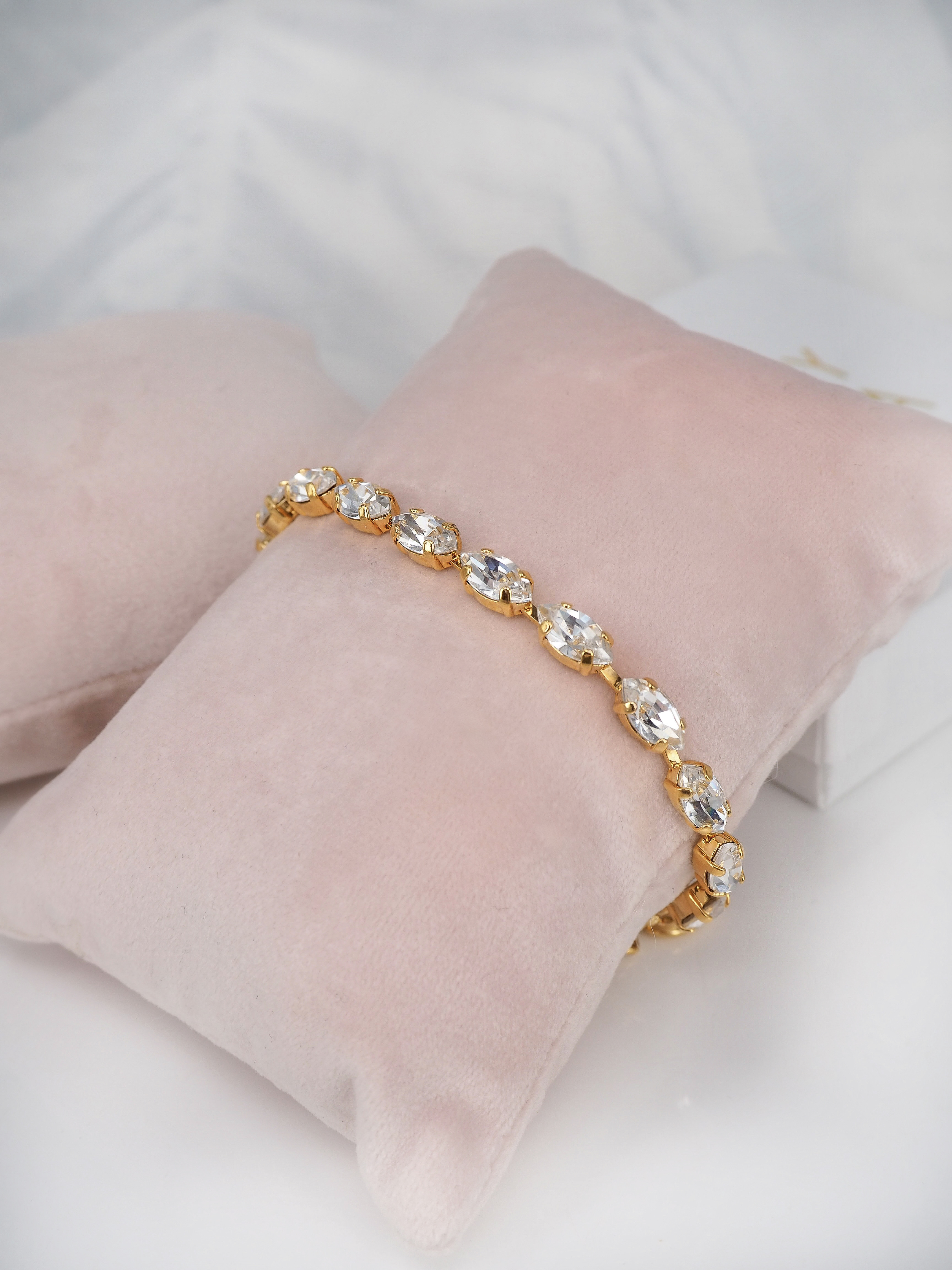 Bracelet Hannah Clear Crystal Gold