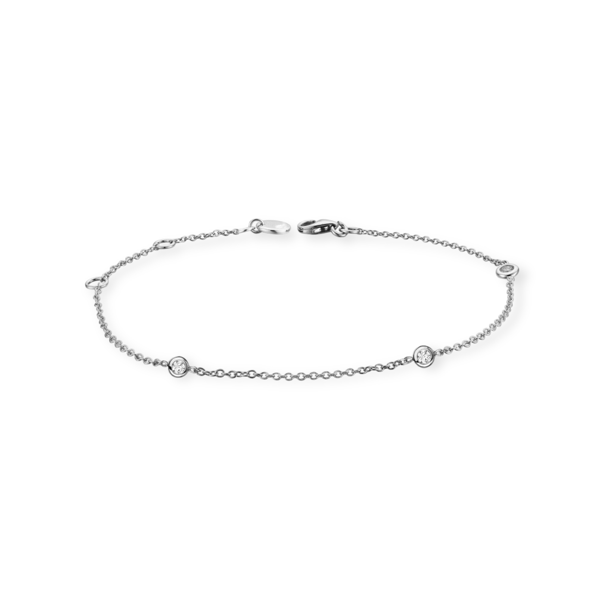 TRIPLE BRILLIANTCUT DIAMOND BEZEL BRACELET