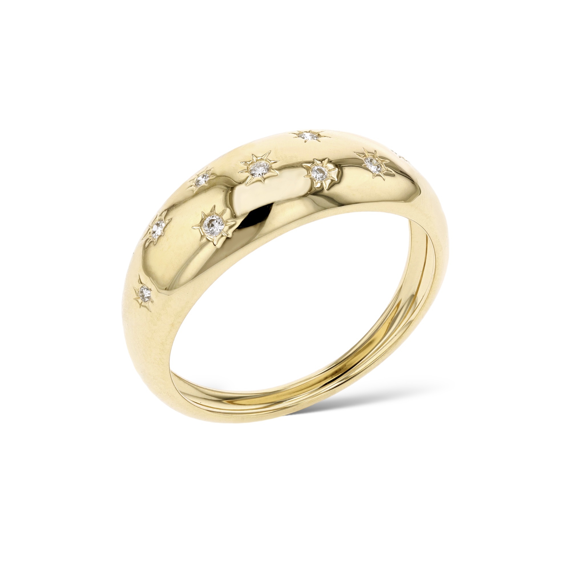 DIAMOND STAR DOME RING