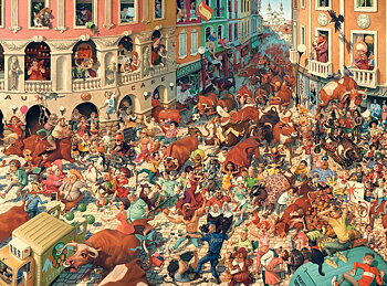 Bull Run in Pampeluna, 3000 bitar, Art Collection (C-300648)