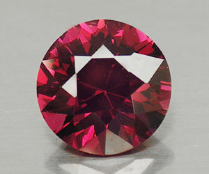 Impresionante piedra preciosa de granate rodolita natural de corte redondo de 1,40 ct de 7 mm