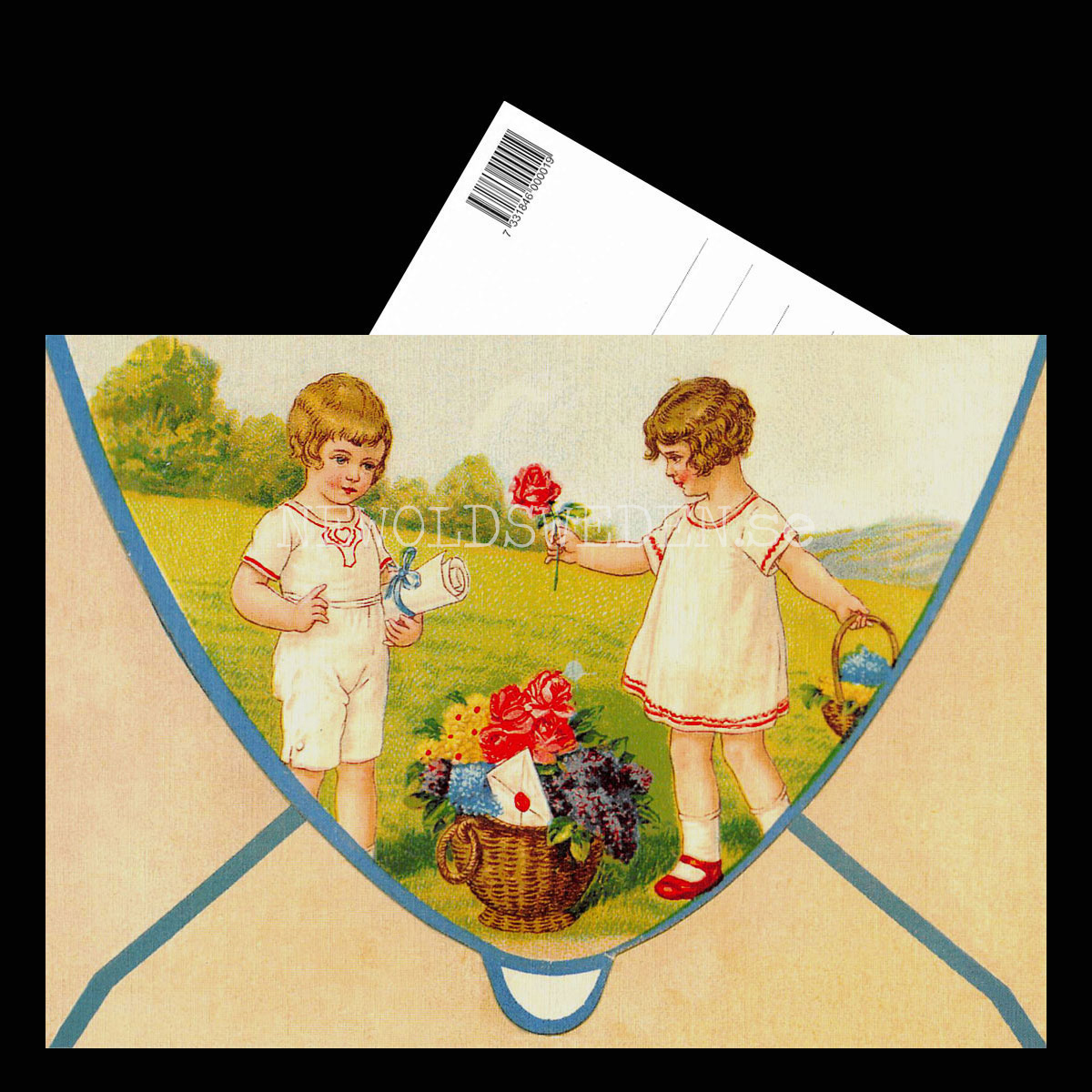 Grattiskort - Motiv från början 1900-talet - Vykort A5 - 3