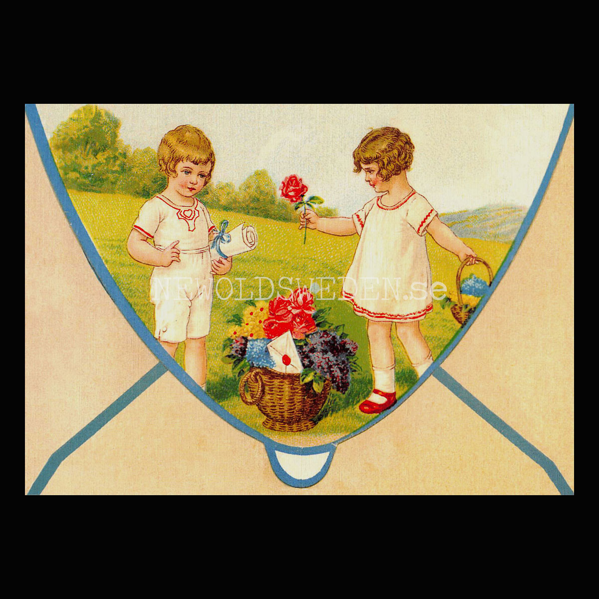 Grattiskort - Motiv från början 1900-talet - Vykort A5