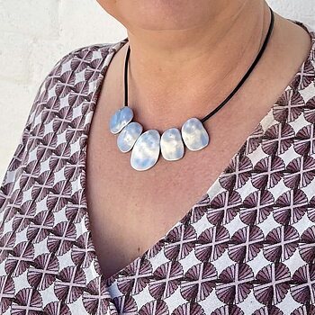 Halsband Elegant Silver & Svart