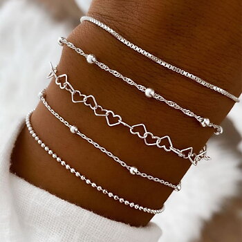 Armband Silver & Hearts