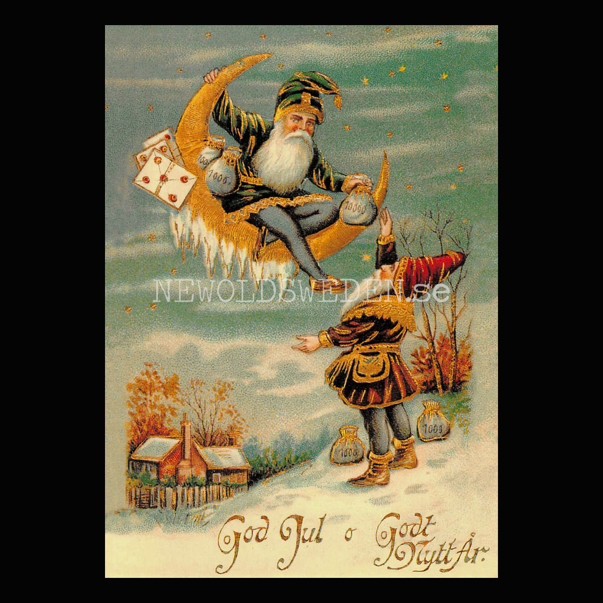 Julkort - Motiv från början 1900-talet - Vykort A5
