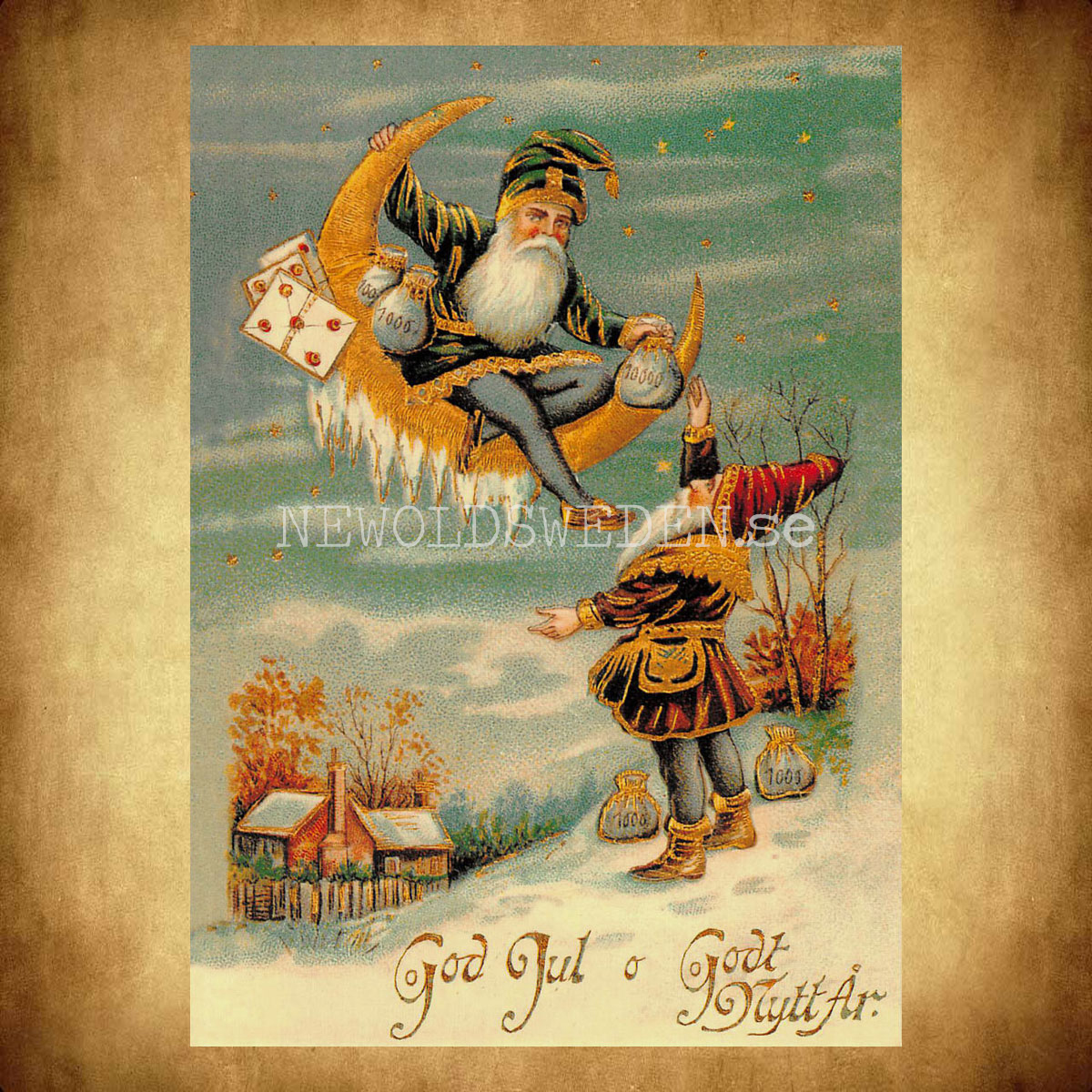Julkort - Motiv från början 1900-talet - Vykort A5 - 2