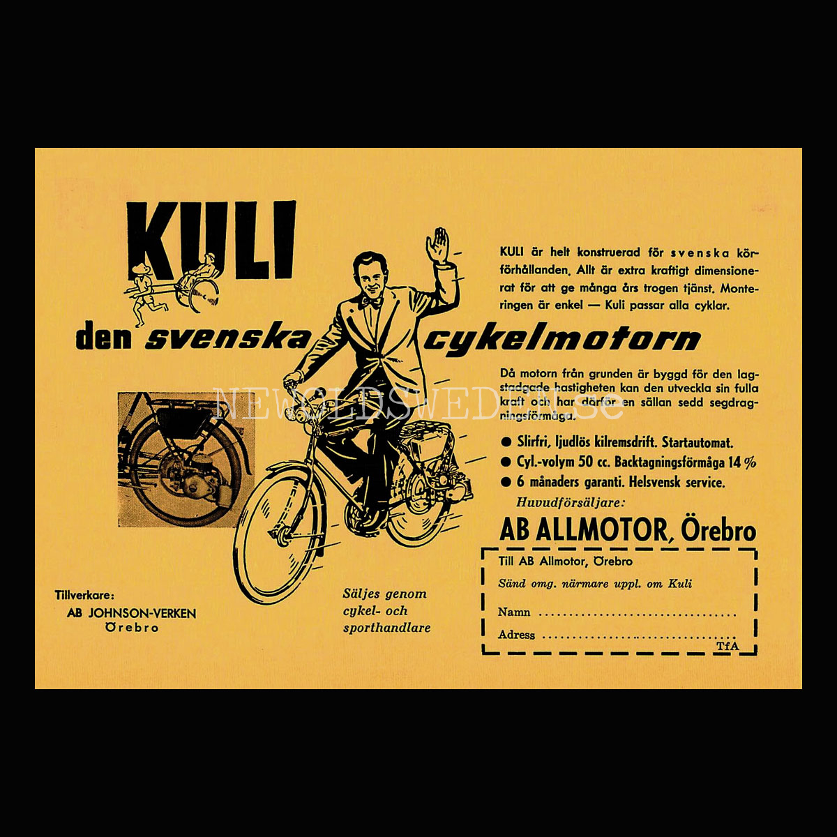 KULI den svenska cykelmotorn - Örebro - Vykort A5
