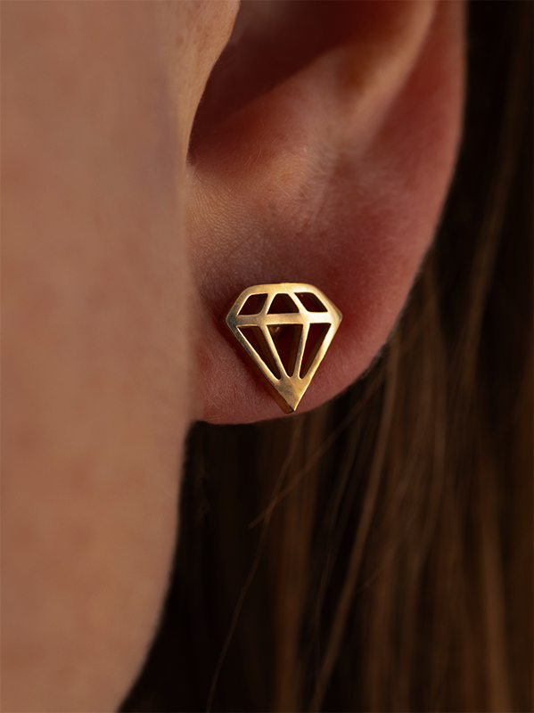 Earring Diamond Stainless steel