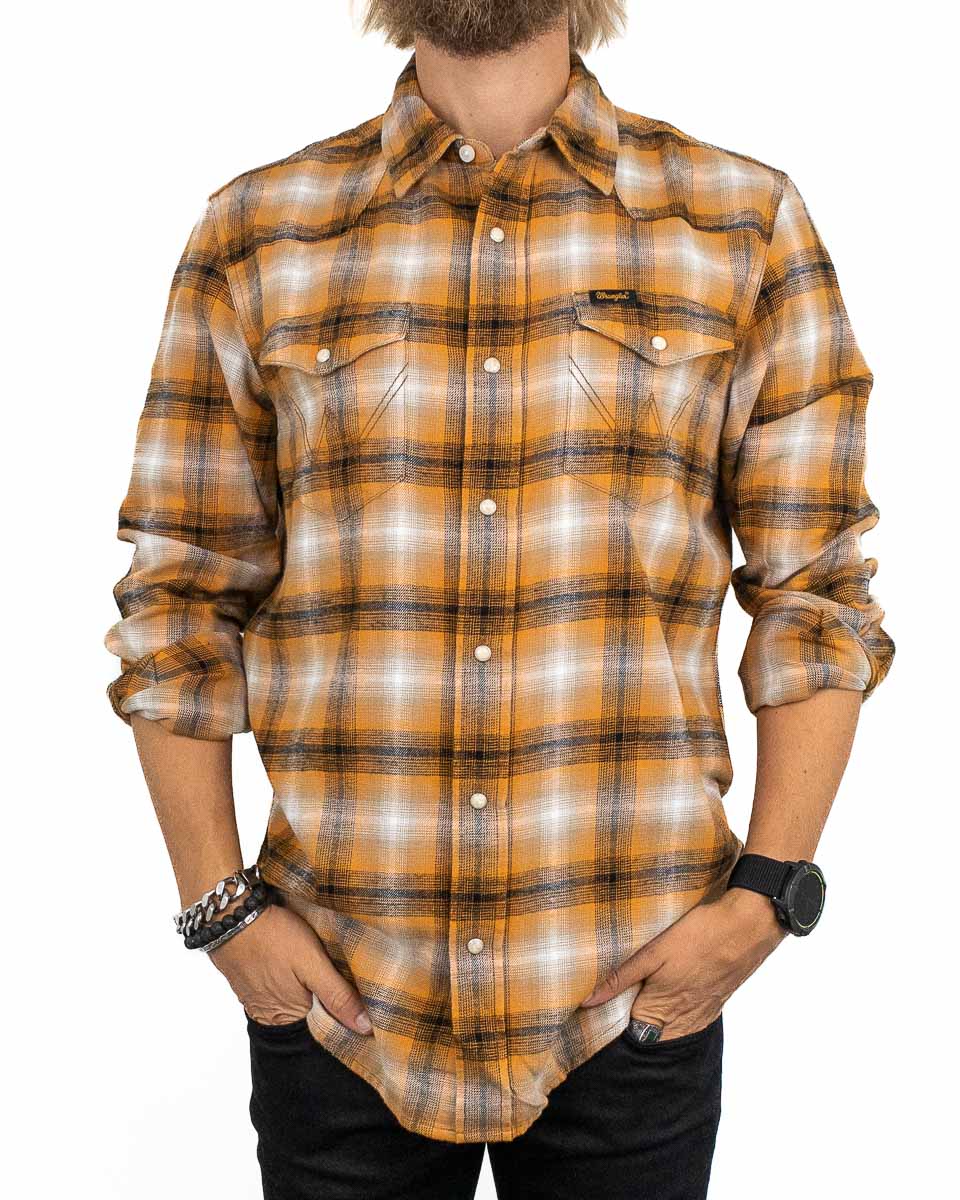 JHStore Shirt Western Wrangler - Oak - Golden LS