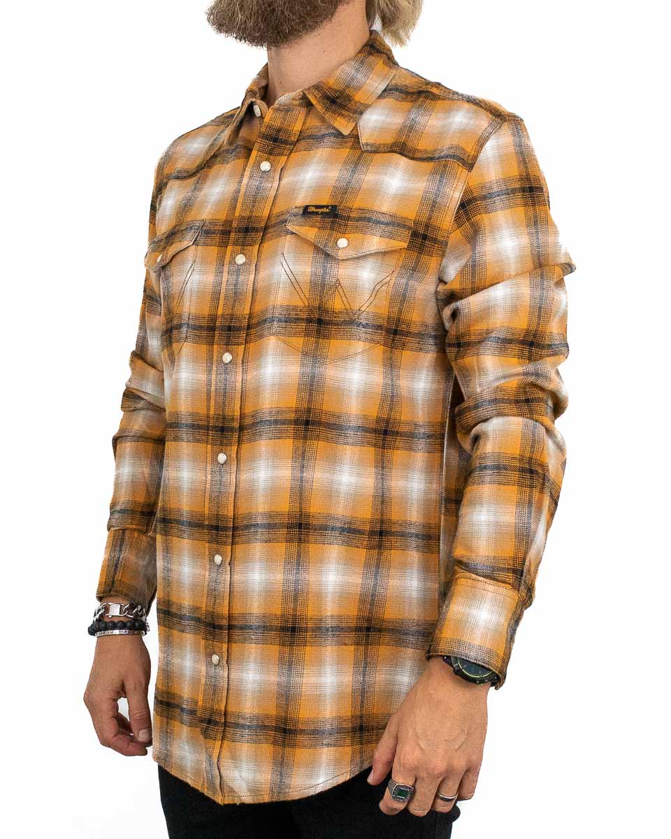 Wrangler - LS Western Shirt Golden Oak - JHStore