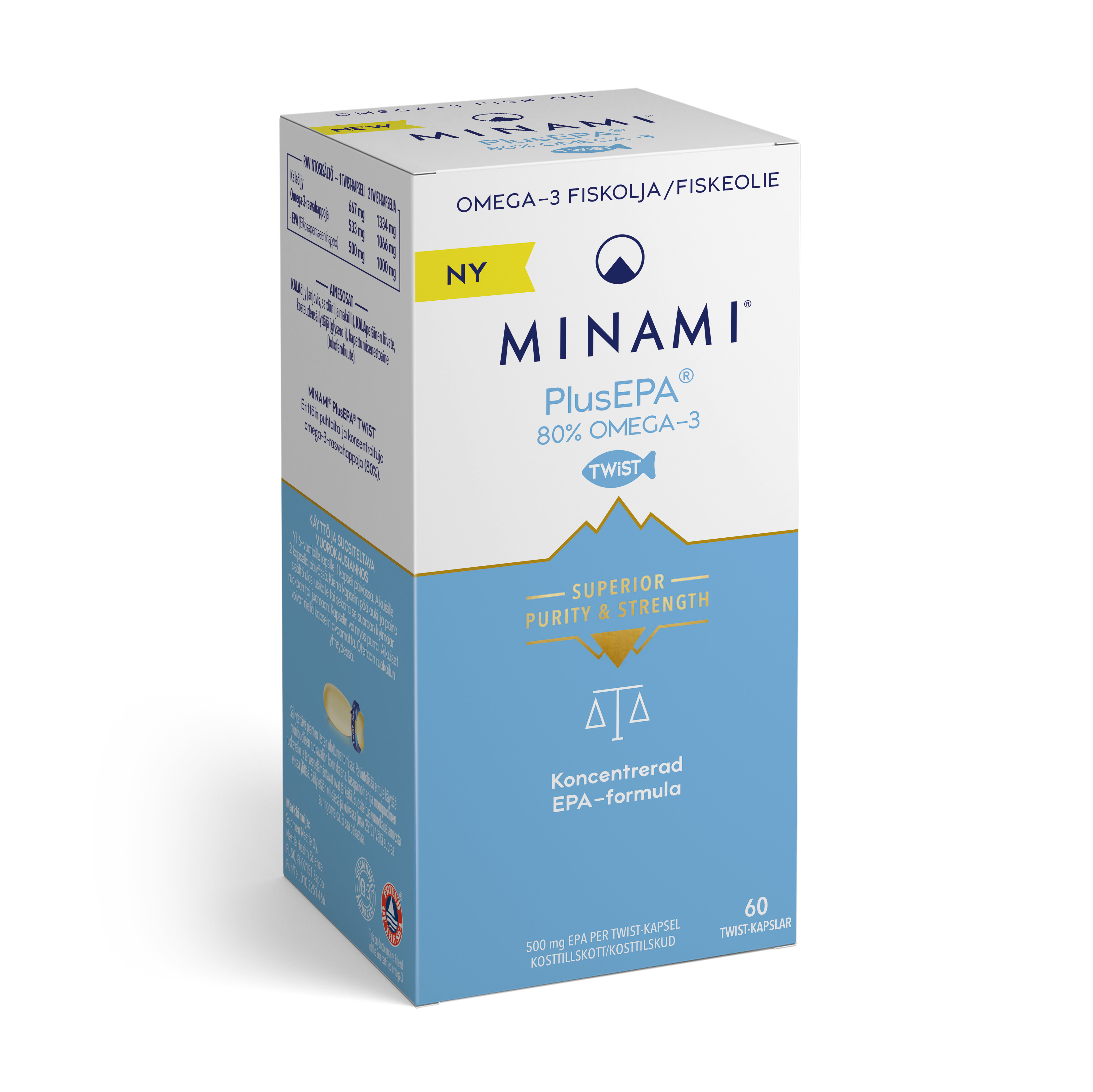 PlusEPA Omega-3 80% 60 kapslar Minami