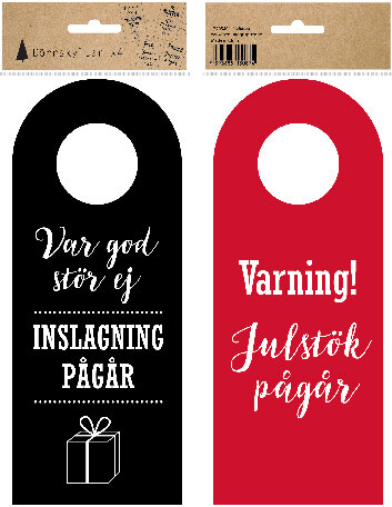 Dörrskyltar med text 4-pack