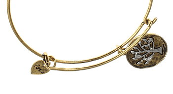 Reglerbart armband med berlock Livets träd guld