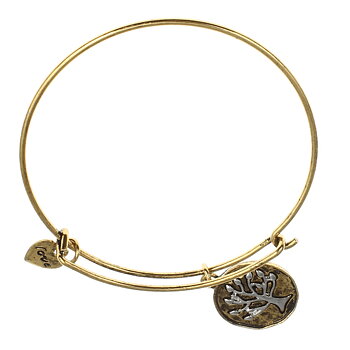 Reglerbart armband med berlock Livets träd guld