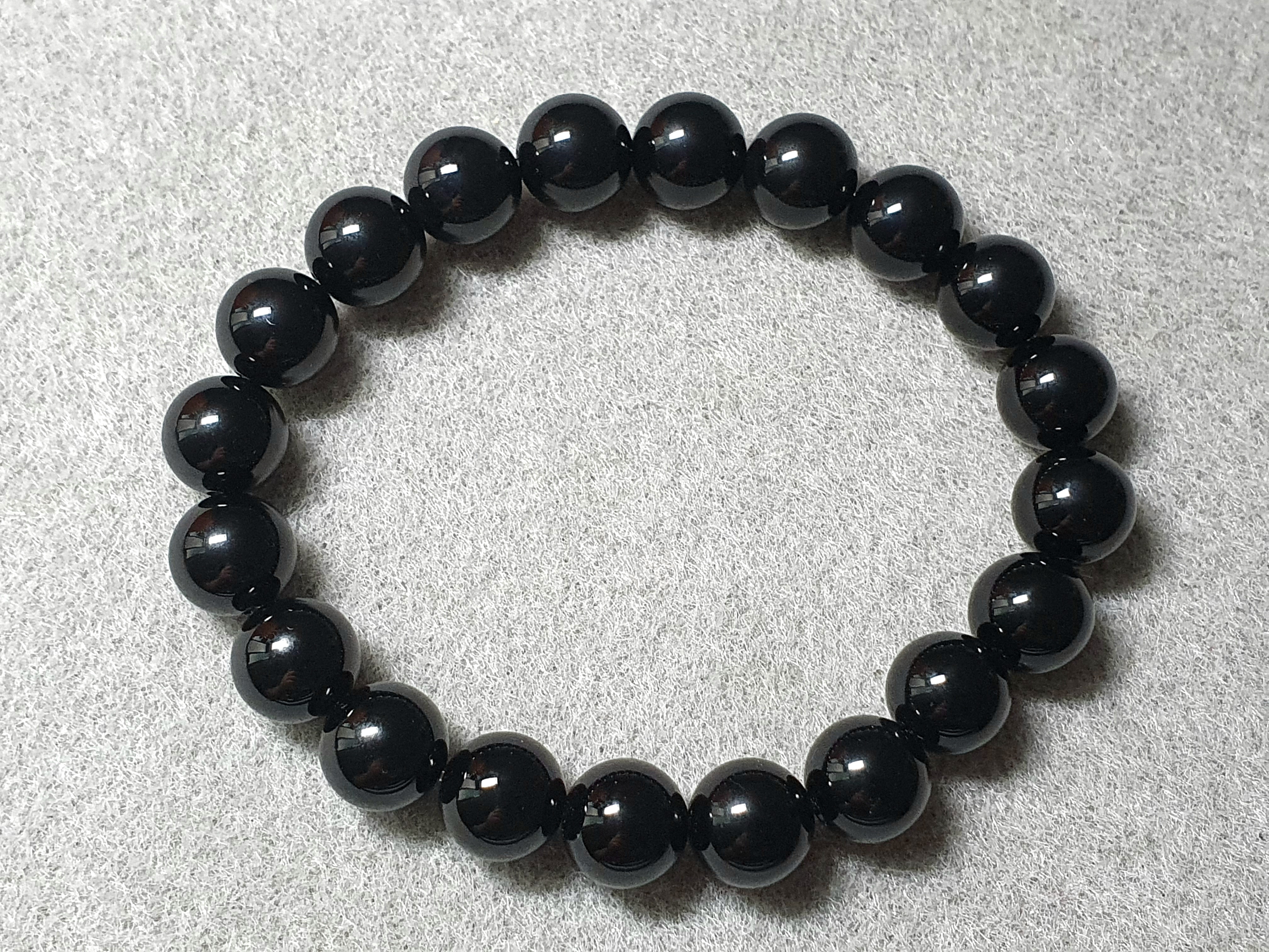 10mm svart onyx armband 20cm