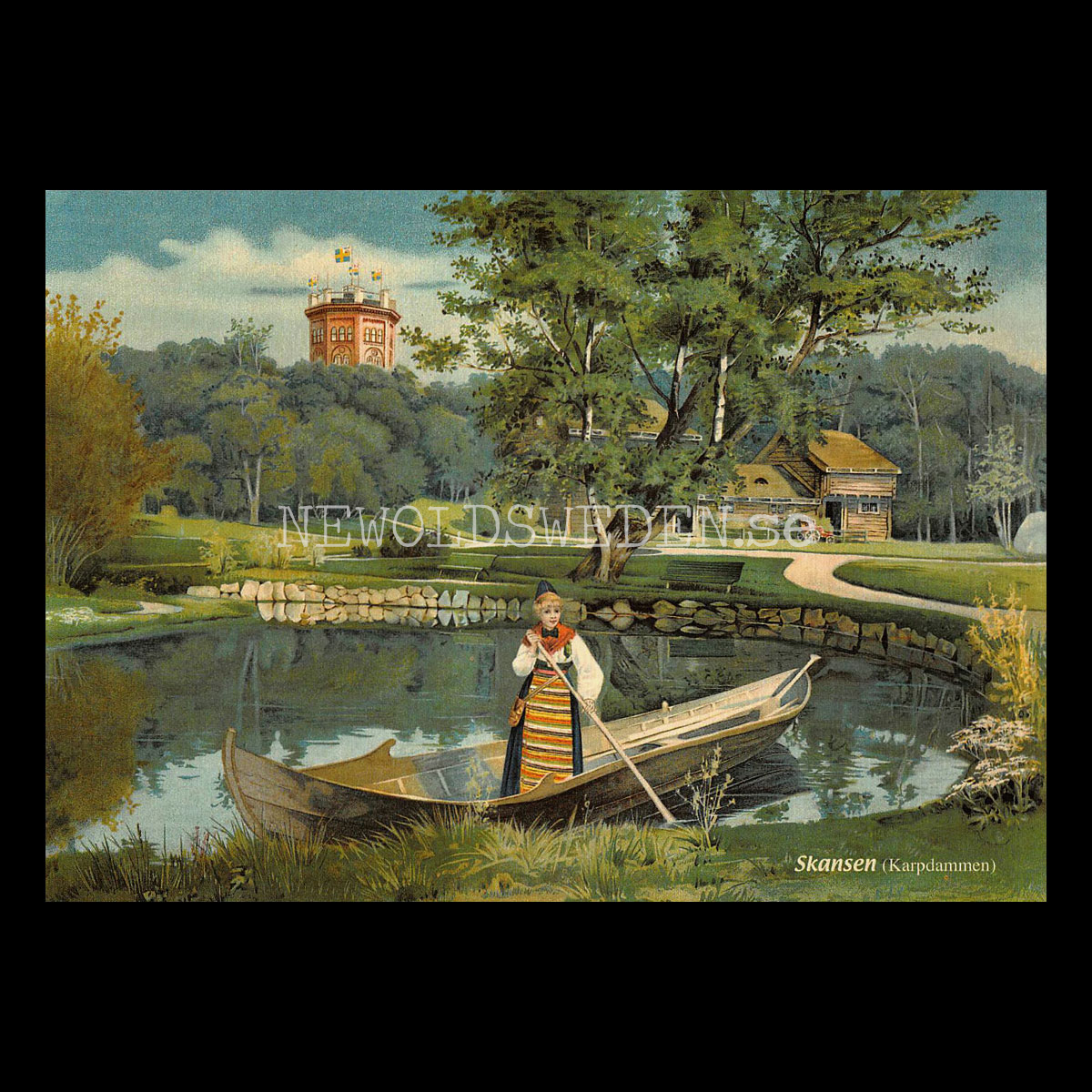 Skansen Karpdammen - Vykort