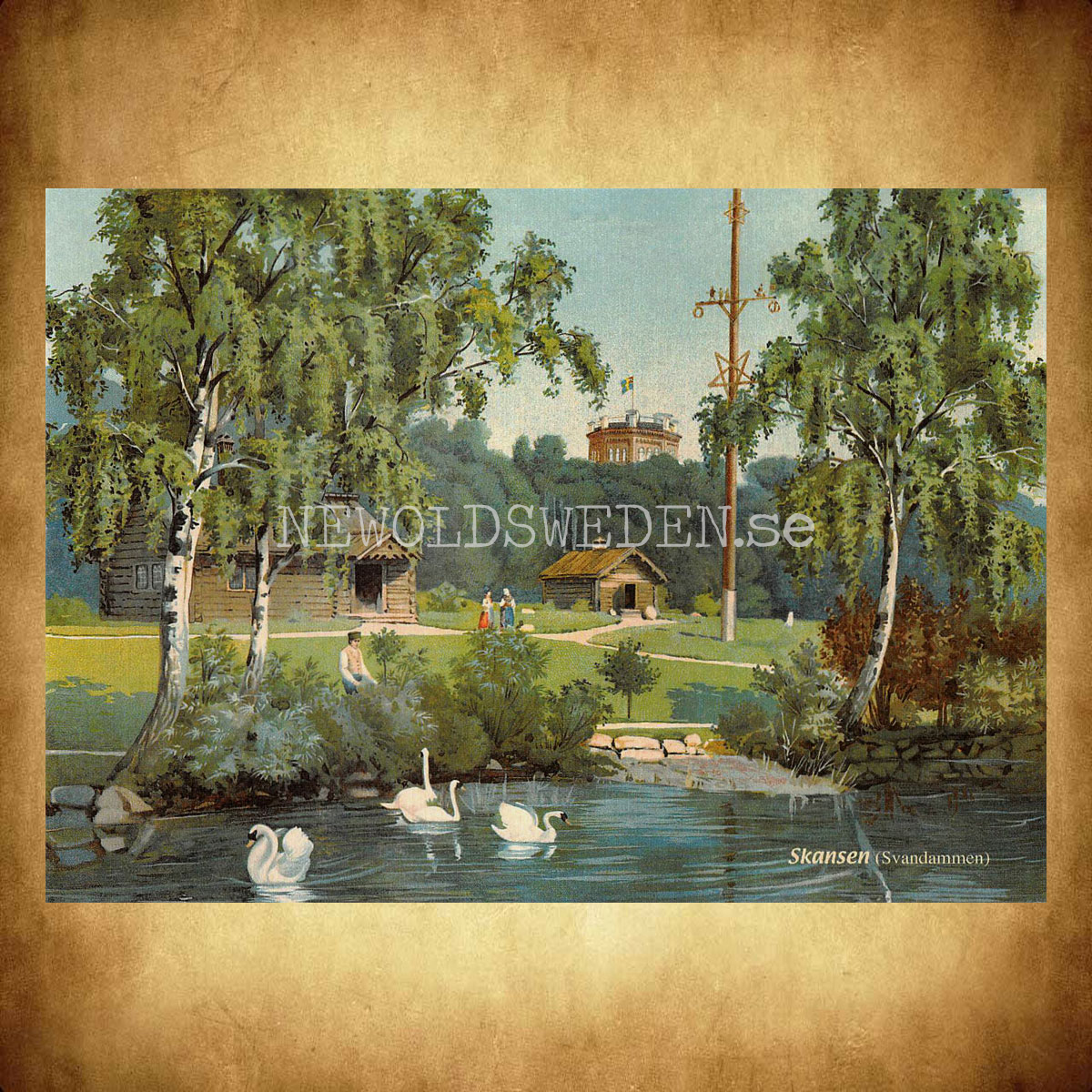 Skansen Svandammen - Vykort A5 - 2