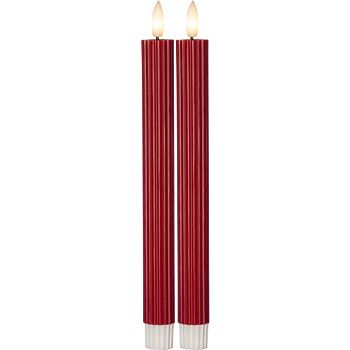 LED Antikljus Flamme Stripe Röda 2-pack 