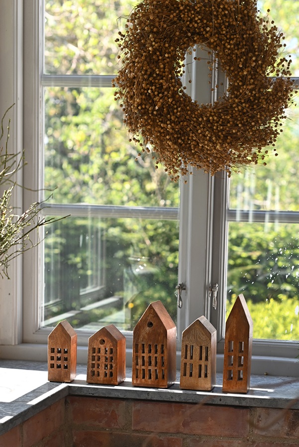 House - Wooden house - Wood - Brown - 17.5x7.5 cm - 3