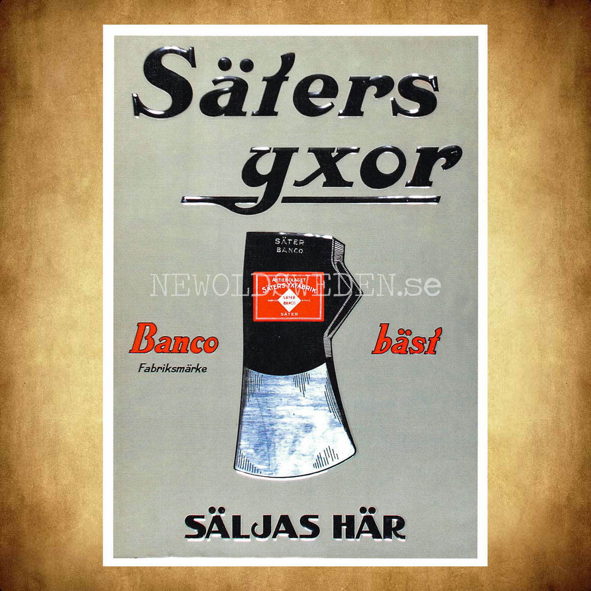 SÄTERS YXOR BANCO - Vykort A5 - 2