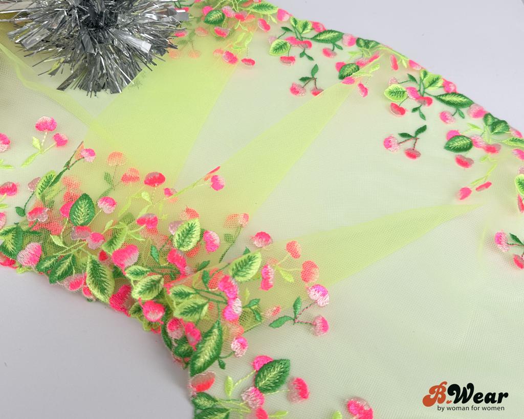 Non stretch lace in lovely bright colors - 25 cm