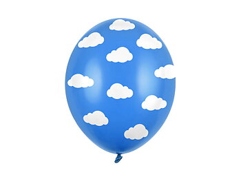 Moln Ballonger Vit/Himmelsblå 6-pack 