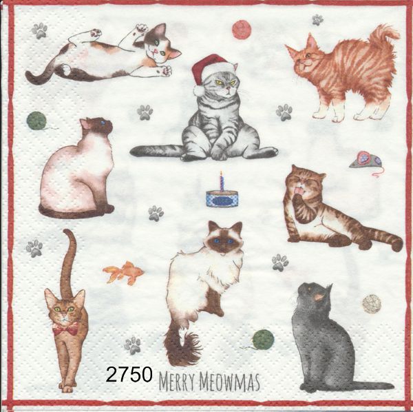 Merrymeowmas   små katt motiv
